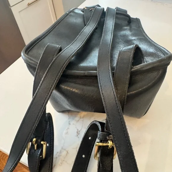 Vintage Coach Black Leather Turnlock Mini Backpack - Picture 6 of 6
